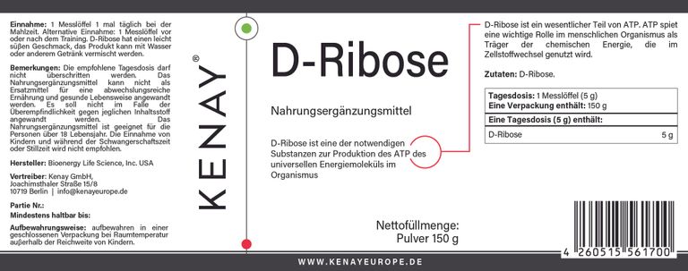 shopapotheke D-Ribose KENAY® Schlussverkauf