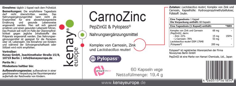 shopapotheke CarnoZinc PepZinGI & Pylopass KENAY® Online Shopping