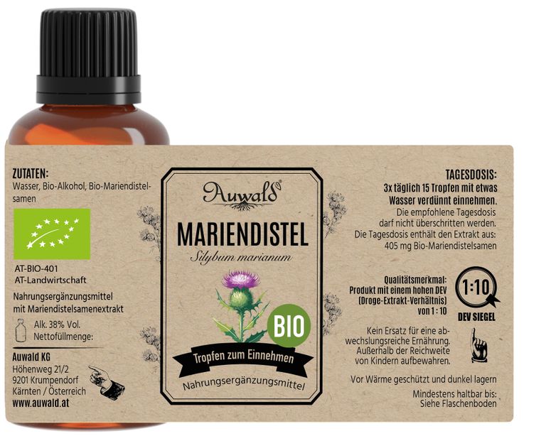 shopapotheke Auwald - Mariendistel Tinktur (Extrakt Tropfen Auszug) Black Friday