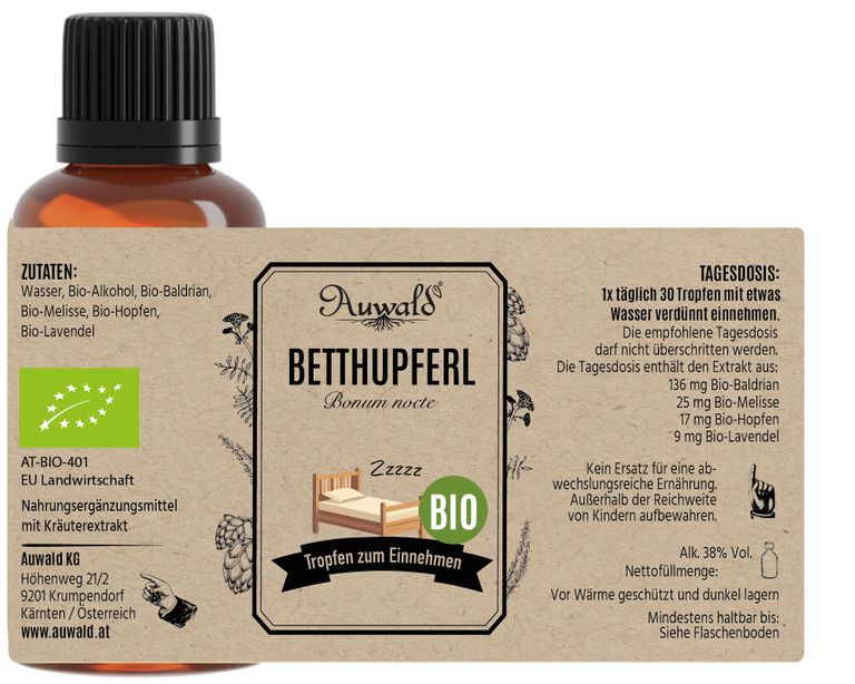 shopapotheke Auwald - Betthupferl Tinktur (Extrakt Tropfen Auszug) Cyber Monday