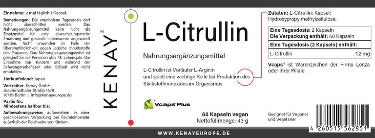 shopapotheke L-Citrullin Aminosäure KENAY® Weihnachtsangebot