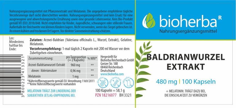 shopapotheke Bioherba Baldrianwurzel Extrakt Kapseln Saisonale Angebote