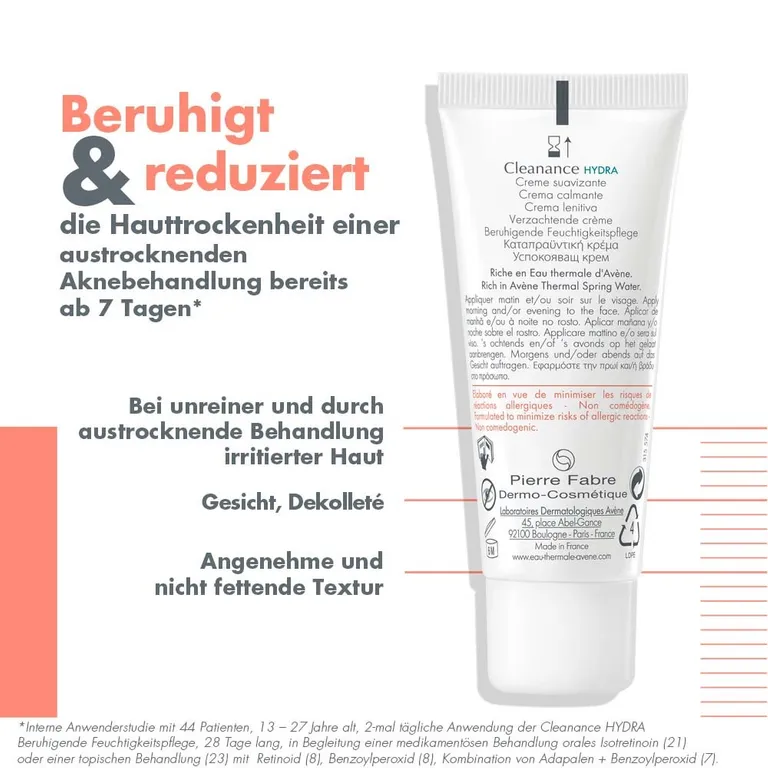 shopapotheke Avène Cleanance Hydra beruhigende Feuchtigkeitspflege - bei dermatologischer Behandlung von Akne Günstiger Verkauf