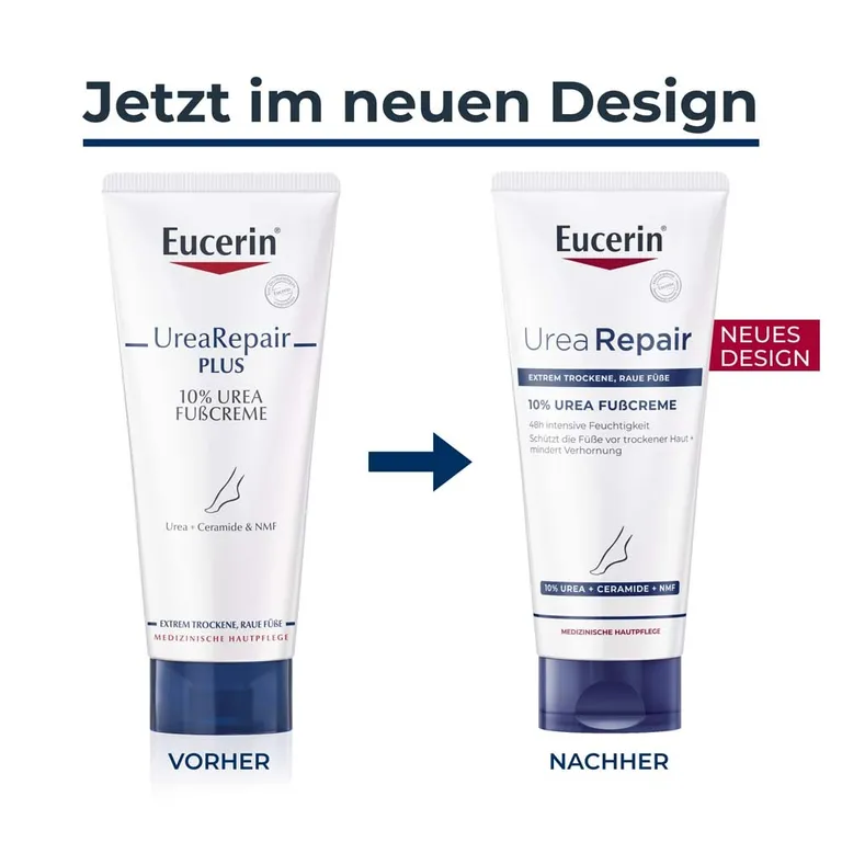 shopapotheke Eucerin® UreaRepair 10% Urea Fußcreme – Intensive Pflege und Feuchtigkeit für trockene bis extrem trockene Füße - Jetzt 20% sparen mit Code "eucerin20" + Eucerin AtopiControl Hydro-Lotion 20ml GRATIS Versandkostenfrei
