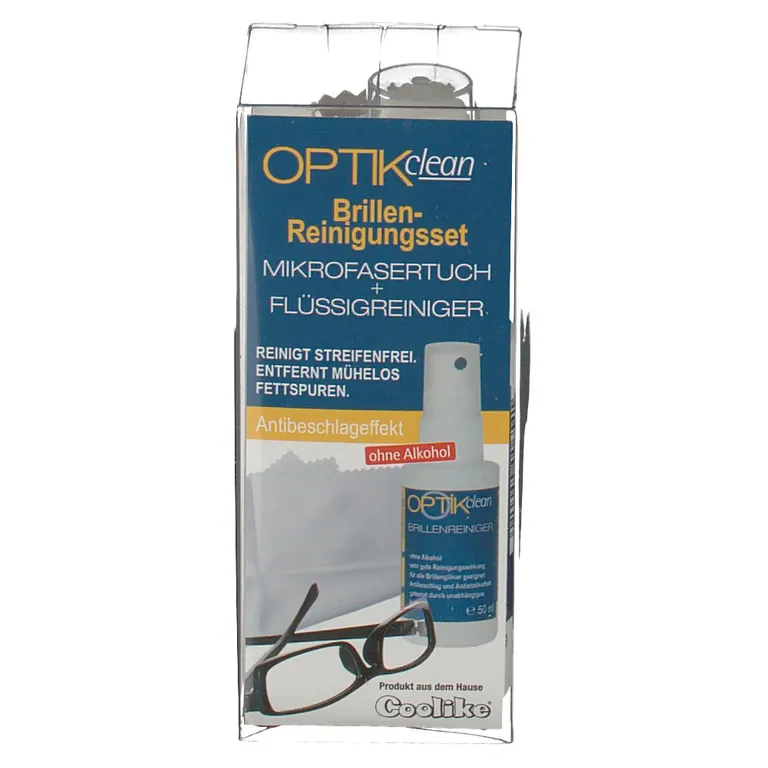 shopapotheke OPTIKclean Brillen-Reinigungsset Mikrofasertuch + Flüssigreiniger Nur noch ein Tag übrig