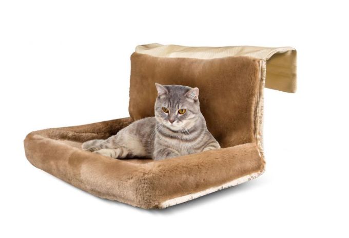 shopapotheke fellhof Kuschelbett Korb Körbchen für Katzen und Hunde 100% Lammfell Größe 45 x 38 x 6 cm