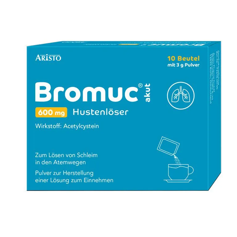 shopapotheke Bromuc akut 600 mg Hustenlöser - Verflüssigt zähen Schleim und erleichtert das Abhusten