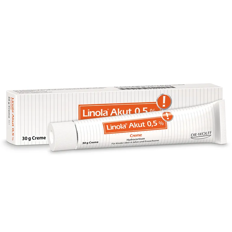 shopapotheke Linola Akut 0 5% - Hydrocortison Creme bei leicht entzündeter Haut Sonnenbrand oder Mückenstichen