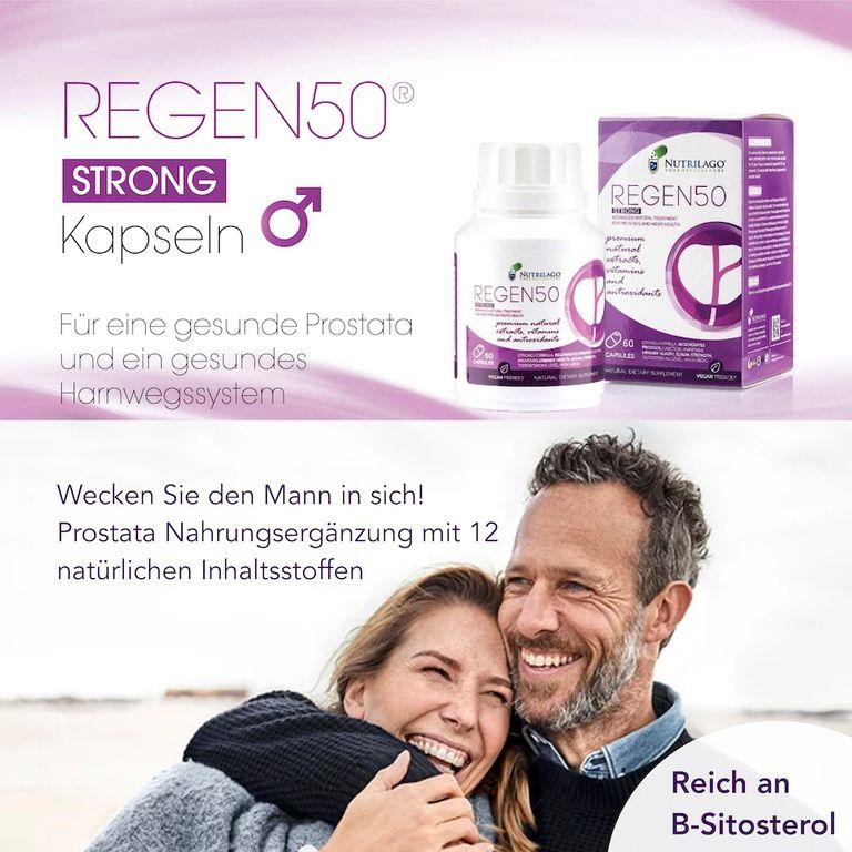 shopapotheke Nutrilago® REGEN50 STRONG -PROSTATA MÄNNERGESUNDHEIT LIBIDO Komplex-Reich an Beta-Sitosterol uvm Bis zu 60% Rabatt