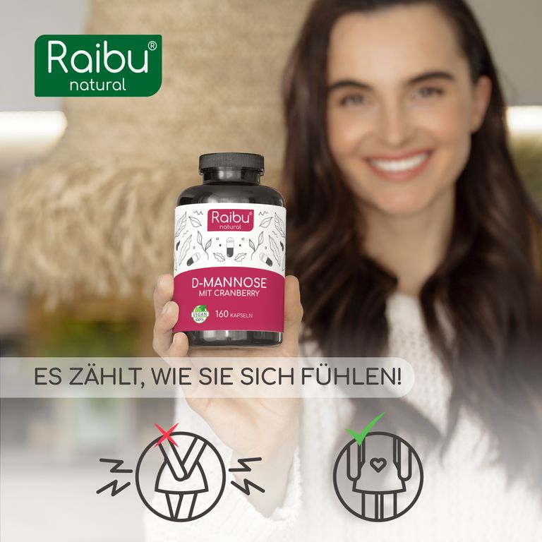 shopapotheke D-Mannose Cranberry Kapseln Hochdosiert - RAIBU 50% Rabatt für begrenzte Zeit