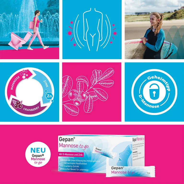 shopapotheke Gepan Mannose to go trinkfertige Mannose mit Zink 14Stk Verkauf
