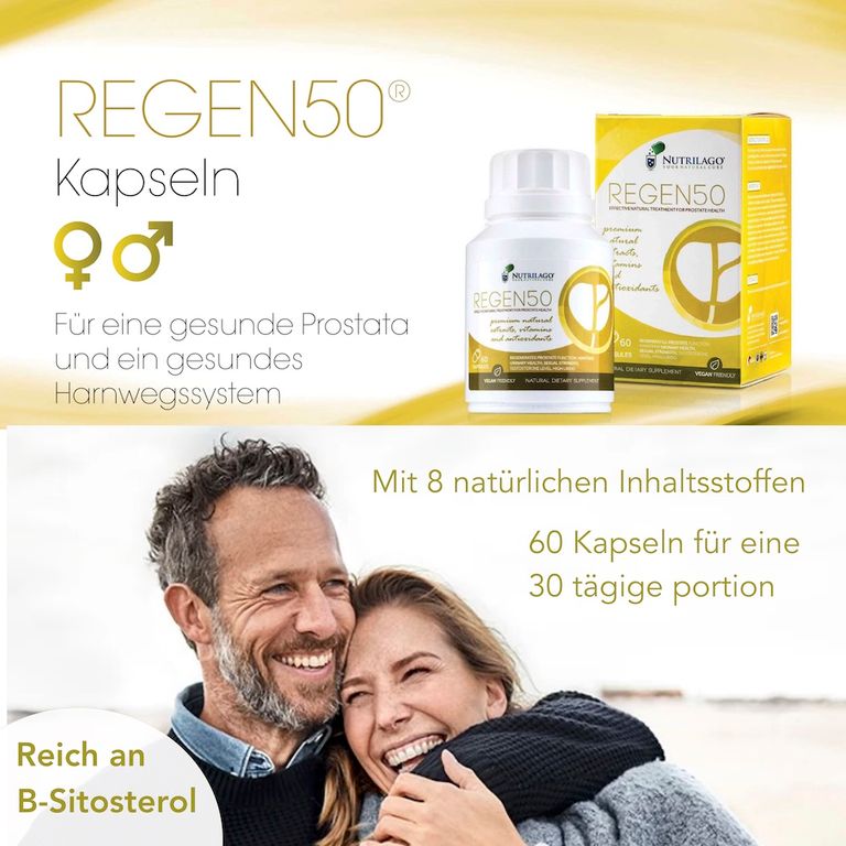 shopapotheke Nutrilago® REGEN50 - PROSTATA UND BLASE Premium Komplex-Reich an Beta-Sitosterol uvm Saisonale Angebote