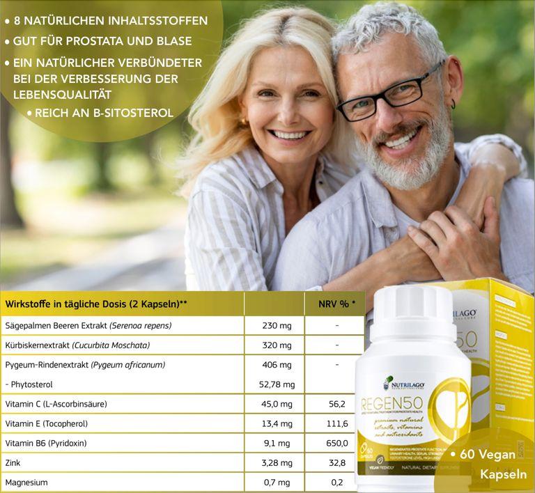 shopapotheke Nutrilago® REGEN50 - PROSTATA UND BLASE Premium Komplex-Reich an Beta-Sitosterol uvm Saisonale Angebote
