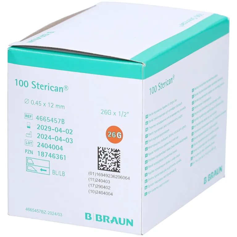 shopapotheke Sterican® Insulinkanüle G26 x 1/2 Zoll 0 45 x 12 mm braun 50% Rabatt mit kostenlosem Versand
