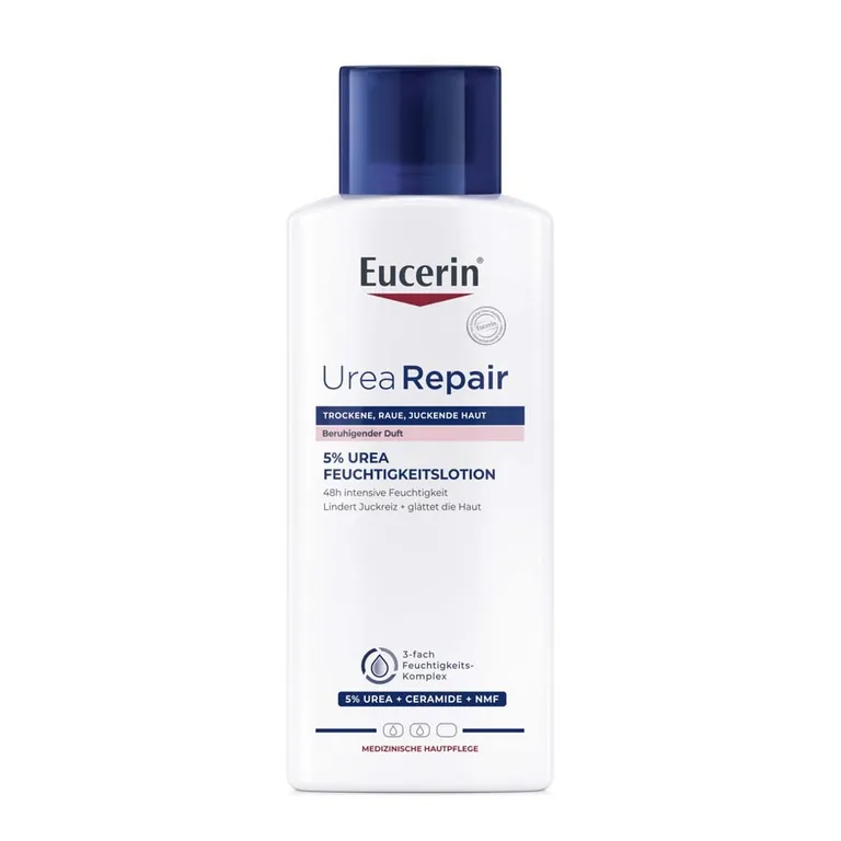 shopapotheke Eucerin® UreaRepair 5% Urea Feuchtigkeitslotion mit beruhigendem Duft – für raue gespannte und sehr trockene Haut - Jetzt 20% sparen mit Code "eucerin20" + Eucerin AtopiControl Hydro-Lotion 20ml GRATIS