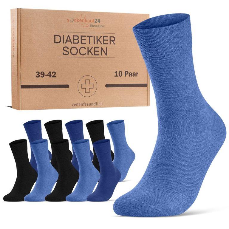shopapotheke Diabetiker Socken mit Komfortbund ohne Gummi & ohne Naht für Damen und Herren 10 Paar Im Verkauf