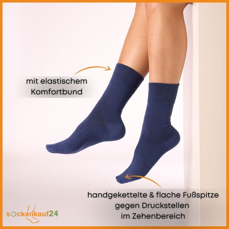 shopapotheke Diabetiker Socken mit Komfortbund ohne Gummi & ohne Naht für Damen und Herren 10 Paar Im Verkauf