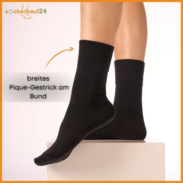 shopapotheke Diabetiker Socken mit Komfortbund ohne Gummi & ohne Naht für Damen und Herren 10 Paar Im Verkauf