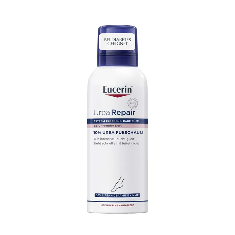 shopapotheke Eucerin® UreaRepair 10% Urea Fußschaum – 48h Fußpflege für trockene Haut mit feuchtigkeitsspendender Urea und beruhigendem Duft - Jetzt 20% sparen mit Code "eucerin20" + Eucerin AtopiControl Hydro-Lotion 20ml Online