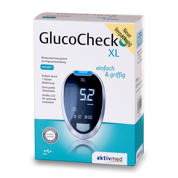 shopapotheke GlucoCheck XL Messgerät [mmol/L] zur Kontrolle des Blutzuckers bei Diabetes mell Hotsell