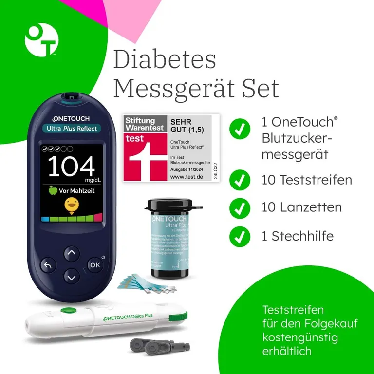 shopapotheke OneTouch Ultra Plus Reflect® Blutzucker-Messgerät Set mg/dl Limitierter Zeitrabatt