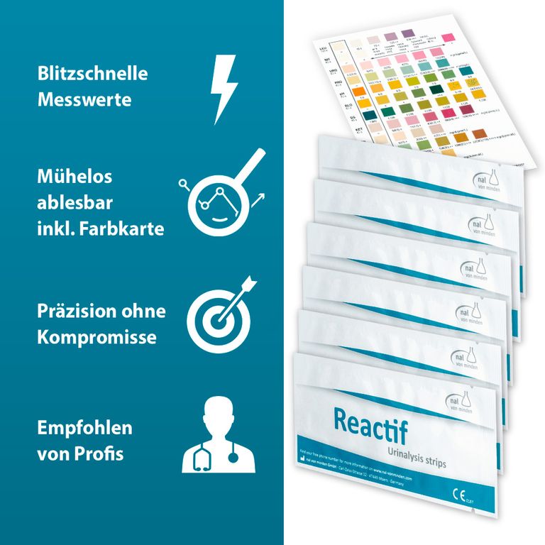 shopapotheke Reactif Gesundheitstest - Urin Teststreifen für 11 Parameter Tiefpreis