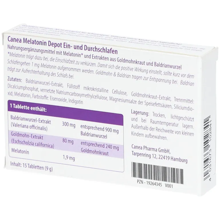 shopapotheke Canea Melatonin Depot Ein- und Durchschlafen Neueste Mode