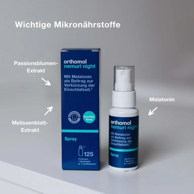shopapotheke Orthomol Nemuri night - zur Verkürzung der Einschlafzeit - Einschlafspray mit Melatonin und Hopfen-Extrakt VIP-Rabatte