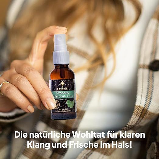 shopapotheke BEE&YOU Propolis Tinktur Propolis Spray mit Menthol & Honig Mundspray Halsspray Fabrikverkauf