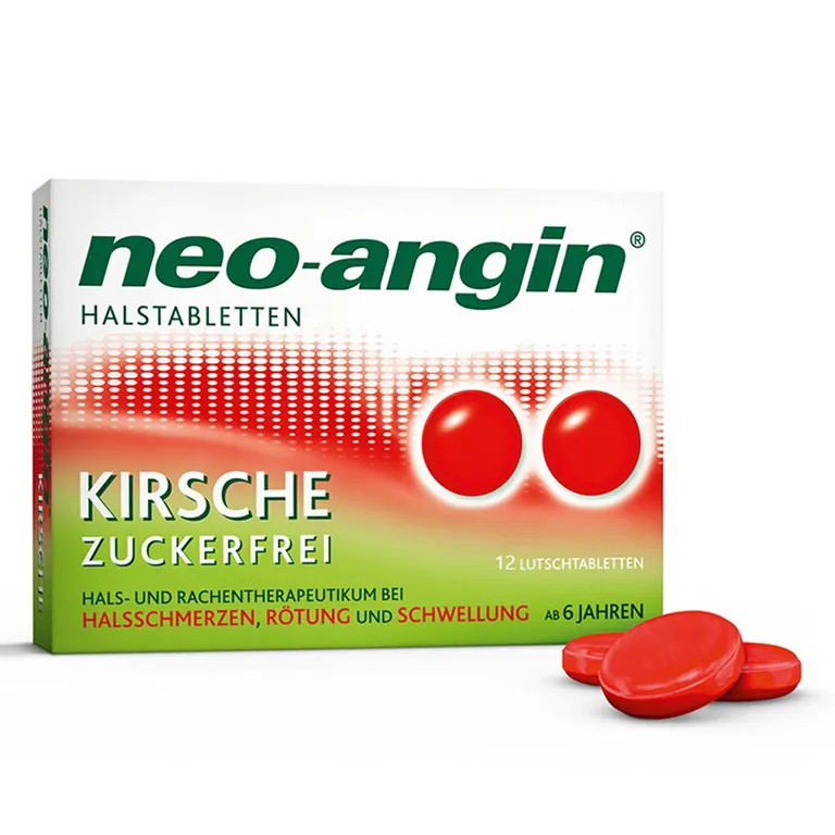 shopapotheke neo-angin Halstabletten Kirsche zuckerfrei - bei beginnenden lästigen Halsschmerzen