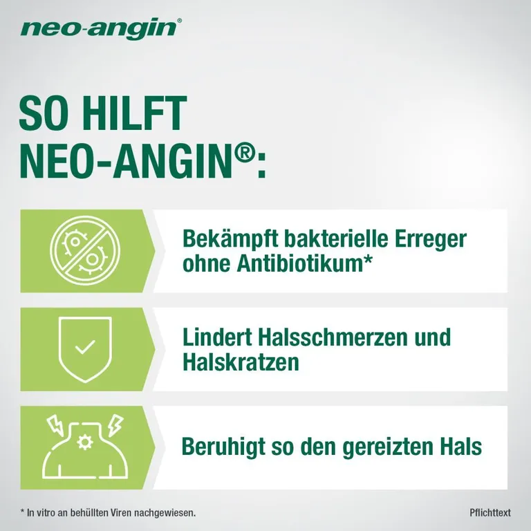shopapotheke neo-angin Halstabletten Kirsche zuckerfrei - bei beginnenden lästigen Halsschmerzen Fabrikpreis