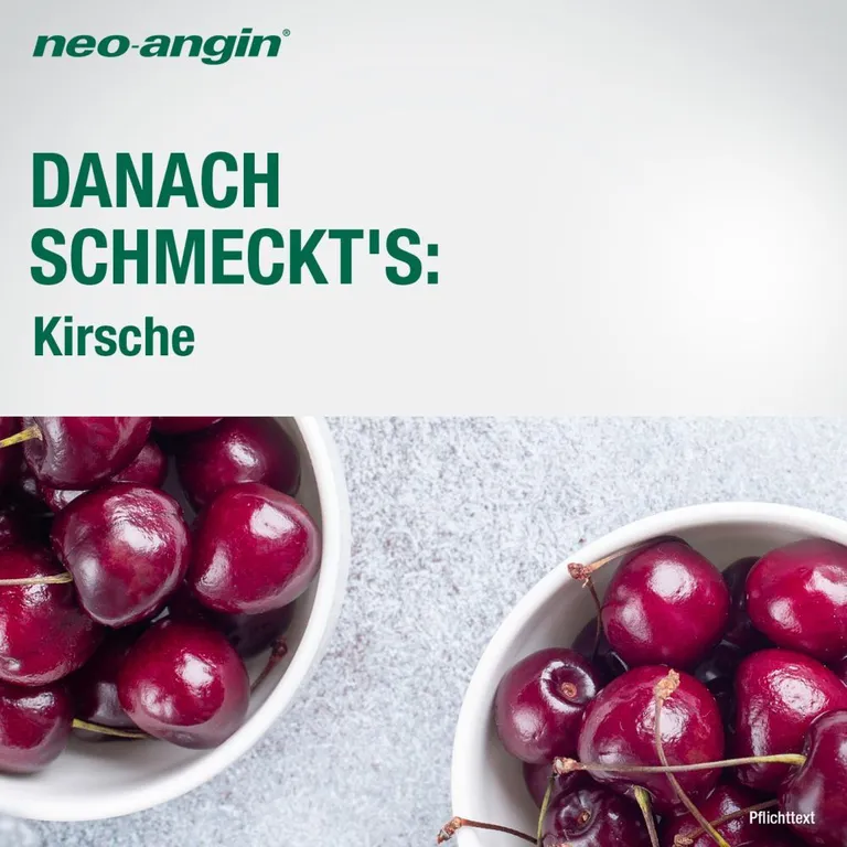 shopapotheke neo-angin Halstabletten Kirsche zuckerfrei - bei beginnenden lästigen Halsschmerzen Fabrikpreis