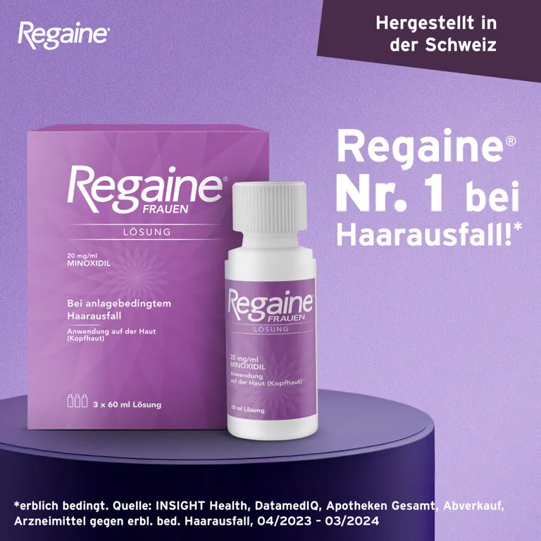 shopapotheke Regaine® Frauen Lösung mit 2% Minoxidil 3 Monats-Vorrat - Jetzt 10% mit dem Code "regaine2025" sparen* Saisonschlussverkauf