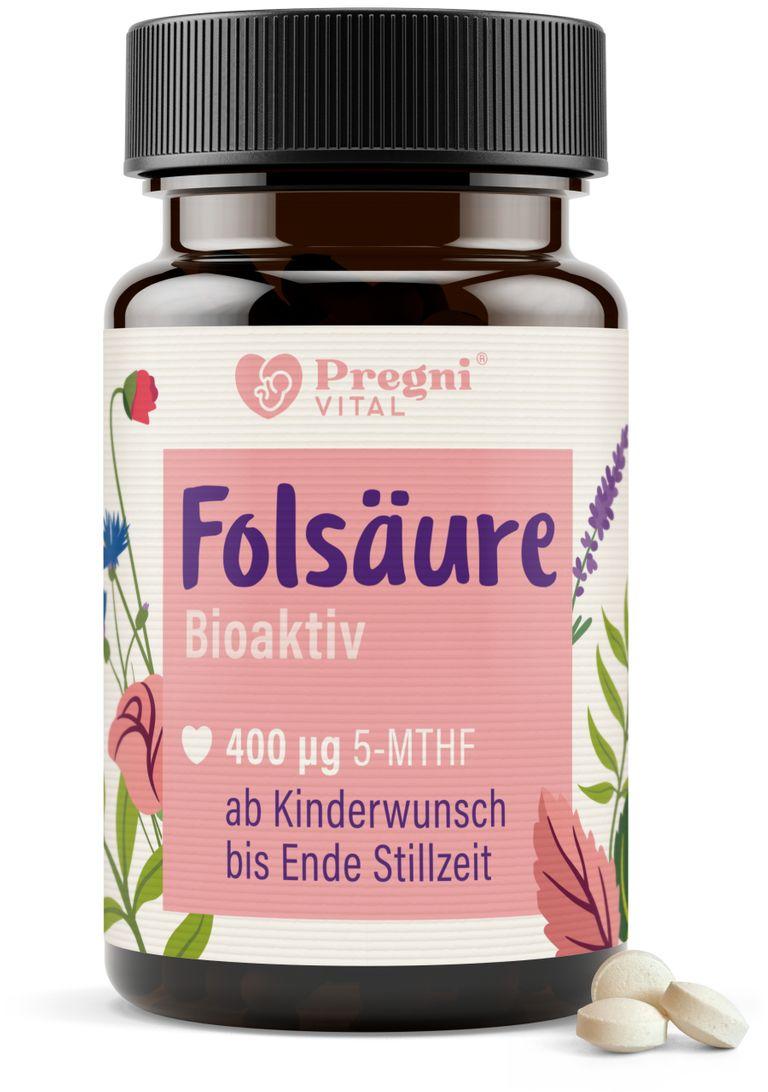 shopapotheke Folsäure Tabletten bioaktiv (L-5-MTHF-Ca) - von PregniVital®