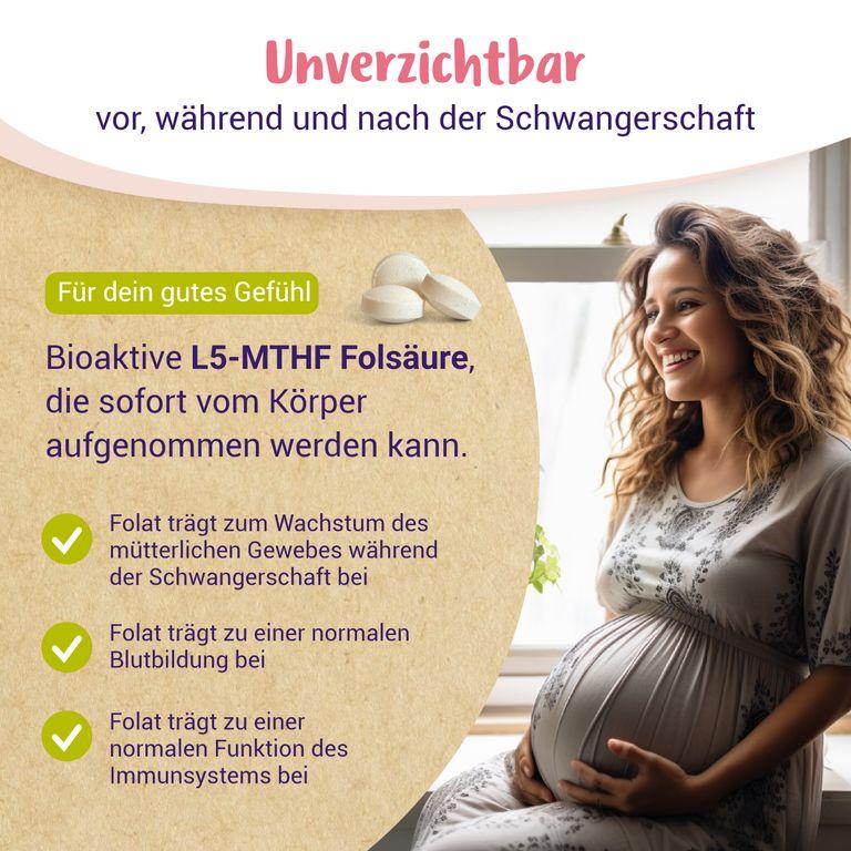 shopapotheke Folsäure Tabletten bioaktiv (L-5-MTHF-Ca) - von PregniVital® Muttertagsangebot