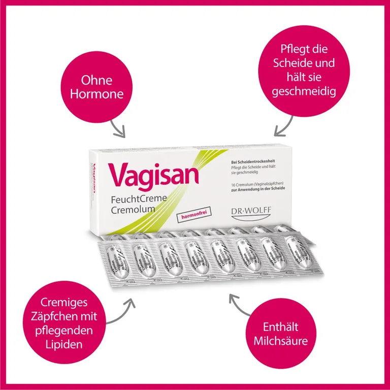 shopapotheke Vagisan FeuchtCreme Cremolum: Hormonfreies Vaginalzäpfchen bei trockener Scheide – schnelle Linderung & einfache Anwendung Zeitlich begrenztes Angebot