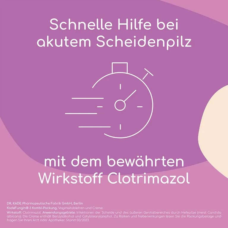 shopapotheke KadeFungin 3 Vaginaltabletten - bei Scheidenpilz im inneren Intimbereich 50% Rabatt mit kostenlosem Versand