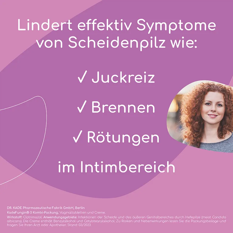 shopapotheke KadeFungin 3 Vaginaltabletten - bei Scheidenpilz im inneren Intimbereich 50% Rabatt mit kostenlosem Versand
