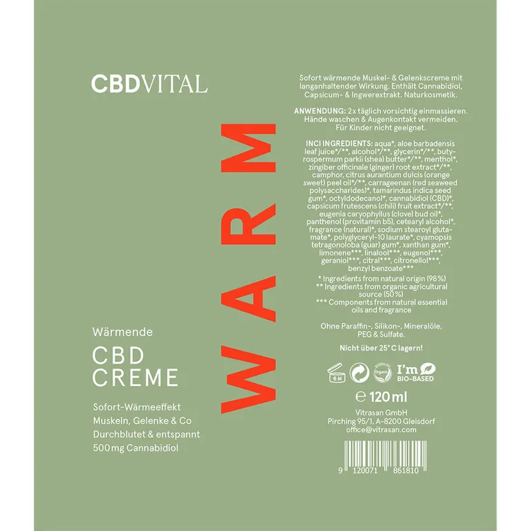 shopapotheke CBD VITAL Wärmende CBD Creme Versandkostenfrei