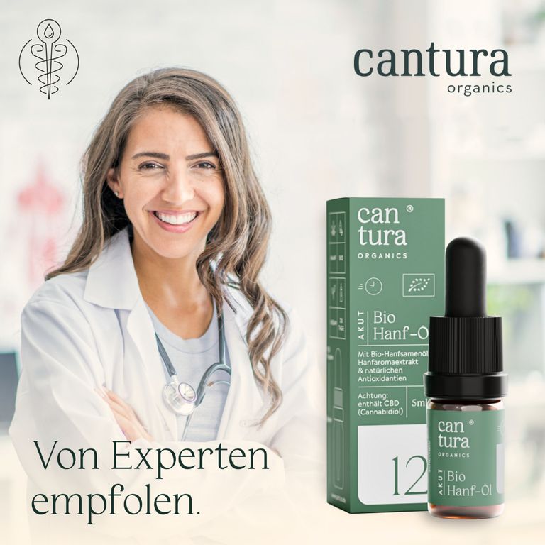 shopapotheke BIO-CBD-ÖL AKUT : 150 CBD-Tropfen mit 12% BIO-CBD von CANTURA® als Vollspektrum-Hanföl (Cannabis-Öl) Preisnachlass