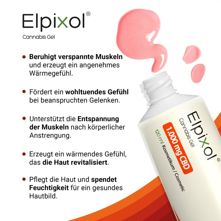 shopapotheke ELPIXOL® Cannabis Gel mit 1.000 mg CBD – Wärmesalbe Riesige Ersparnisse