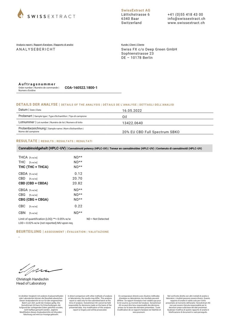 shopapotheke SWISS FX CBD Öl 20% Vollspektrum Speichern exportieren