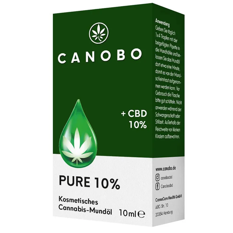shopapotheke CANOBO PURE Bio CBD10% Cannabis Mundöl Preisnachlass