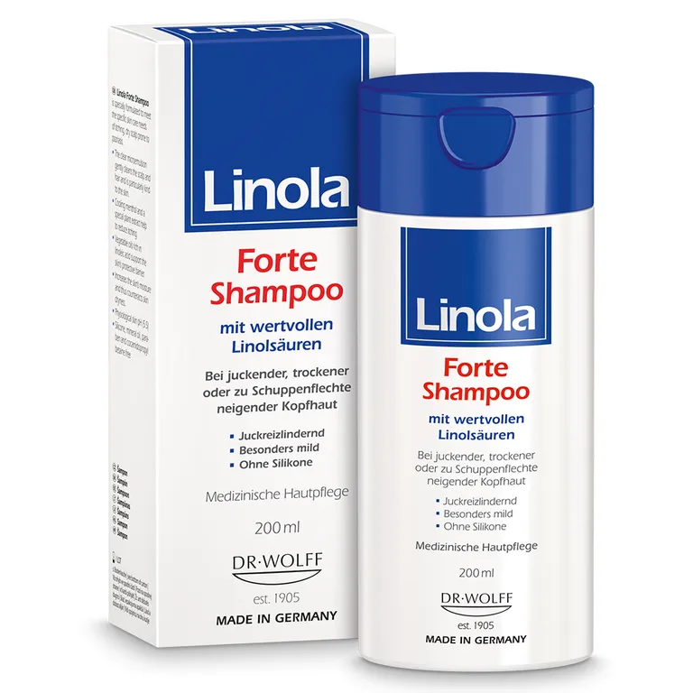 shopapotheke Linola Forte Shampoo - Haarpflege für juckende trockene oder zu Schuppenflechte neigende Kopfhaut
