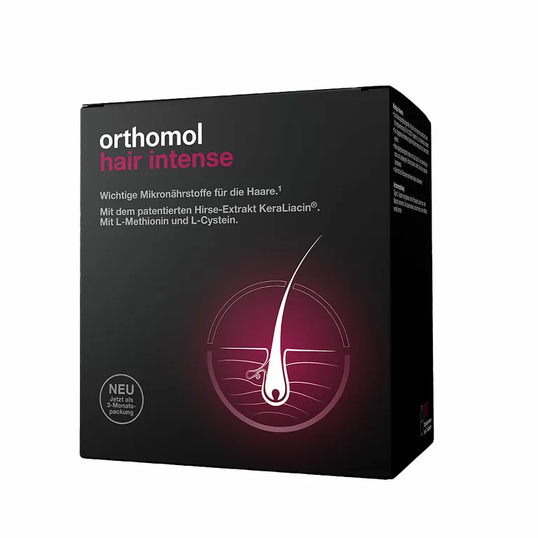 shopapotheke Orthomol Hair Intense - Mikronährstoffe für schönes Haar - mit Biotin Kupfer Zink und dem patentierten KeraLiacin - Kapseln