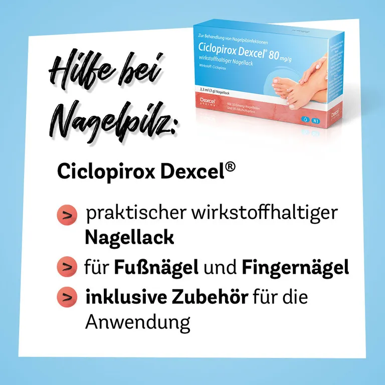 shopapotheke Ciclopirox Dexcel® 80 mg/g Sonderangebot der Fabrik