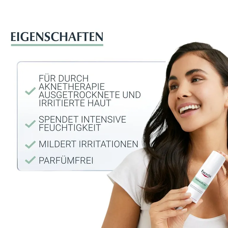 shopapotheke Eucerin® DermoPure Therapiebegleitende Feuchtigkeitspflege – feuchtigkeitsspendende Creme für ausgetrocknete und irritierte Haut - Jetzt 20% sparen mit Code "eucerin20" Blitzverkäufe