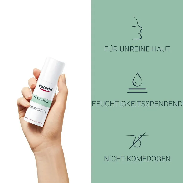 shopapotheke Eucerin® DermoPure Therapiebegleitende Feuchtigkeitspflege – feuchtigkeitsspendende Creme für ausgetrocknete und irritierte Haut - Jetzt 20% sparen mit Code "eucerin20" Blitzverkäufe