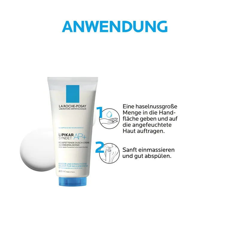 shopapotheke La Roche Posay Lipikar Syndet AP+ Rückfettendes Duschgel für extrem trockene zu Neurodermitis neigende Haut auch für neugeborene Babys und Kinder Rabatt
