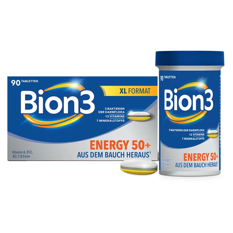 shopapotheke Bion3 50+ Energy Multivitamin für Darm-² & Energieunterstützung¹